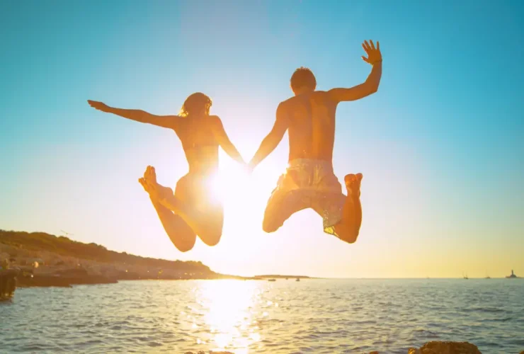 cliff jumping